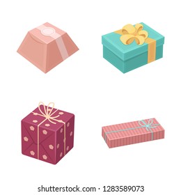 Isolated object of cardboard and delivery  icon. Set of cardboard and label vector icon for stock.