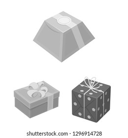 Isolated object of cardboard and delivery  icon. Collection of cardboard and label stock symbol for web.