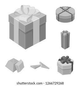 Isolated object of cardboard and delivery  logo. Set of cardboard and label stock vector illustration.