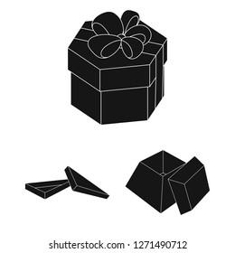 Isolated object of cardboard and delivery  logo. Set of cardboard and label vector icon for stock.