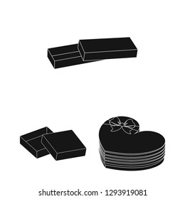 Isolated object of cardboard and delivery  logo. Collection of cardboard and label stock vector illustration.