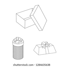 Isolated object of cardboard and delivery  sign. Set of cardboard and label vector icon for stock.