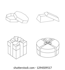 Isolated object of cardboard and delivery  sign. Set of cardboard and label stock vector illustration.