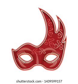 Isolated object of carnival and theatrical logo. Collection of carnival and mystery stock symbol for web.