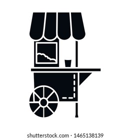 Isolated object of cart and popcorn logo. Collection of cart and machine vector icon for stock.