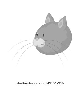 Isolated object of cat and face icon. Collection of cat and pet vector icon for stock.