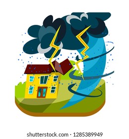 Isolated object of cataclysm and disaster sign. Collection of cataclysm and apocalypse  stock symbol for web.