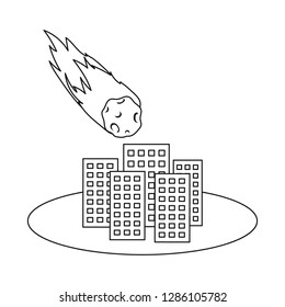 Isolated object of cataclysm and disaster sign. Set of cataclysm and apocalypse  stock vector illustration.