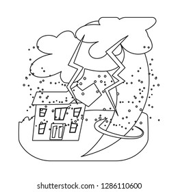 Isolated object of cataclysm and disaster sign. Collection of cataclysm and apocalypse  stock symbol for web.