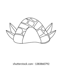 Isolated object of cave and prehistoric icon. Set of cave and rock stock vector illustration.