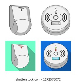 Isolated object of cctv and camera logo. Collection of cctv and system stock vector illustration.