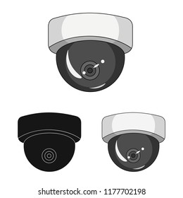 Isolated object of cctv and camera logo. Collection of cctv and system vector icon for stock.