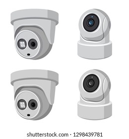 Isolated object of cctv and camera logo. Collection of cctv and system stock vector illustration.