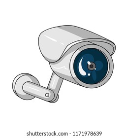 Isolated object of cctv and camera sign. Set of cctv and system vector icon for stock.