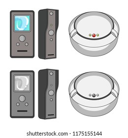 Isolated object of cctv and camera sign. Set of cctv and system stock vector illustration.