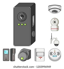 Isolated object of cctv and camera sign. Collection of cctv and system vector icon for stock.