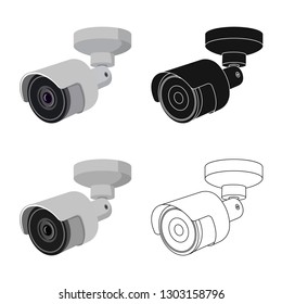 Isolated object of cctv and camera sign. Set of cctv and system stock vector illustration.