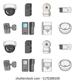 Isolated object of cctv and camera symbol. Collection of cctv and system vector icon for stock.