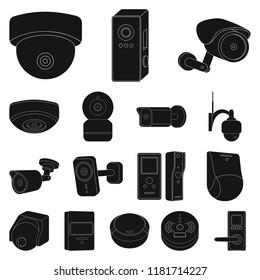 Isolated object of cctv and camera symbol. Set of cctv and system stock symbol for web.