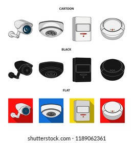 Isolated object of cctv and camera symbol. Set of cctv and system vector icon for stock.