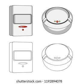 Isolated object of cctv and camera symbol. Collection of cctv and system stock symbol for web.