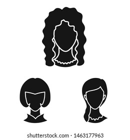 Isolated object of character and profile sign. Set of character and dummy vector icon for stock.