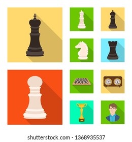 Isolated object of checkmate and thin icon. Set of checkmate and target vector icon for stock.