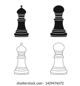 Isolated object of checkmate and thin icon. Set of checkmate and target stock symbol for web.