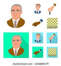 Isolated object of checkmate and thin sign. Set of checkmate and target stock symbol for web.