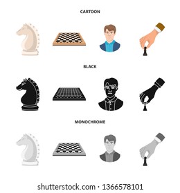 Isolated object of checkmate and thin sign. Collection of checkmate and target stock symbol for web.
