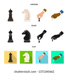 Isolated object of checkmate and thin sign. Collection of checkmate and target stock vector illustration.