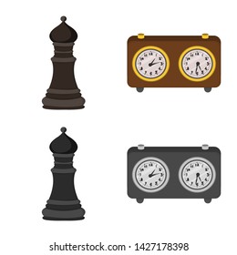 Isolated object of checkmate and thin sign. Collection of checkmate and target stock symbol for web.