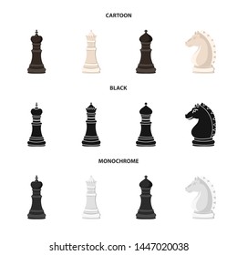Isolated object of checkmate and thin sign. Set of checkmate and target stock symbol for web.
