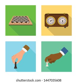 Isolated object of checkmate and thin sign. Collection of checkmate and target stock symbol for web.