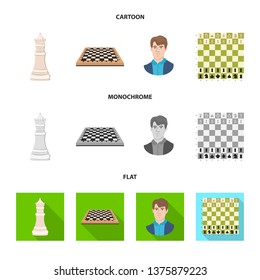 Isolated object of checkmate and thin symbol. Collection of checkmate and target stock symbol for web.