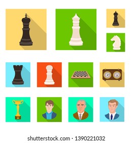 Isolated object of checkmate and thin symbol. Collection of checkmate and target stock vector illustration.