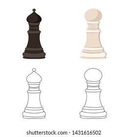 Isolated object of checkmate and thin symbol. Collection of checkmate and target stock vector illustration.