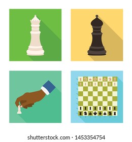 Isolated object of checkmate and thin symbol. Collection of checkmate and target stock vector illustration.
