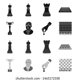Isolated object of checkmate and thin symbol. Collection of checkmate and target stock vector illustration.