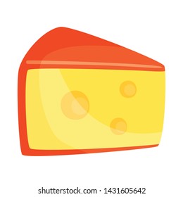 Isolated object of cheese and block logo. Collection of cheese and appetizer vector icon for stock.
