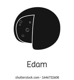 Isolated object of cheese and edem sign. Web element of cheese and block vector icon for stock.