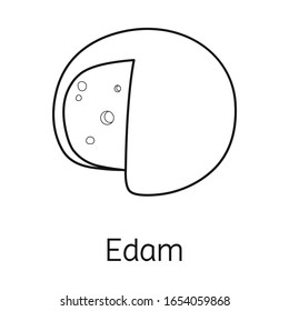 Einziger Gegenstand von Käse und Edem-Symbol. Web-Element von Käse und Block Stock-Vektorillustration Illustration.