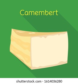 Isolated object of cheese and maasdam symbol. Web element of cheese and piece stock symbol for web.