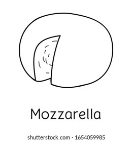 Isolated object of cheese and mozzarella icon. Web element of cheese and piece stock vector illustration.