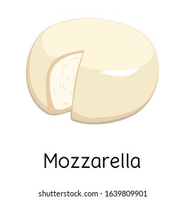Isolated object of cheese and mozzarella symbol. Graphic of cheese and piece stock symbol for web.