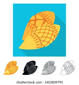 Isolated object of cheese and oscypek icon. Set of cheese and natural vector icon for stock.