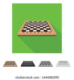 Isolated object of chessboard and board symbol. Set of chessboard and empty stock symbol for web.