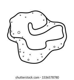 Isolated object of chewing and bubblegum icon. Web element of lump and bubblegum Stock vector illustration.