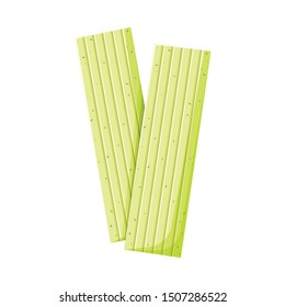 Isolated object of chewing and stick icon. Graphic of chewing and green vector icon for Stock.
