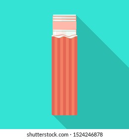 Isolated object of chewing and stick logo. Web element of chewing and fruit Stock vector illustration.